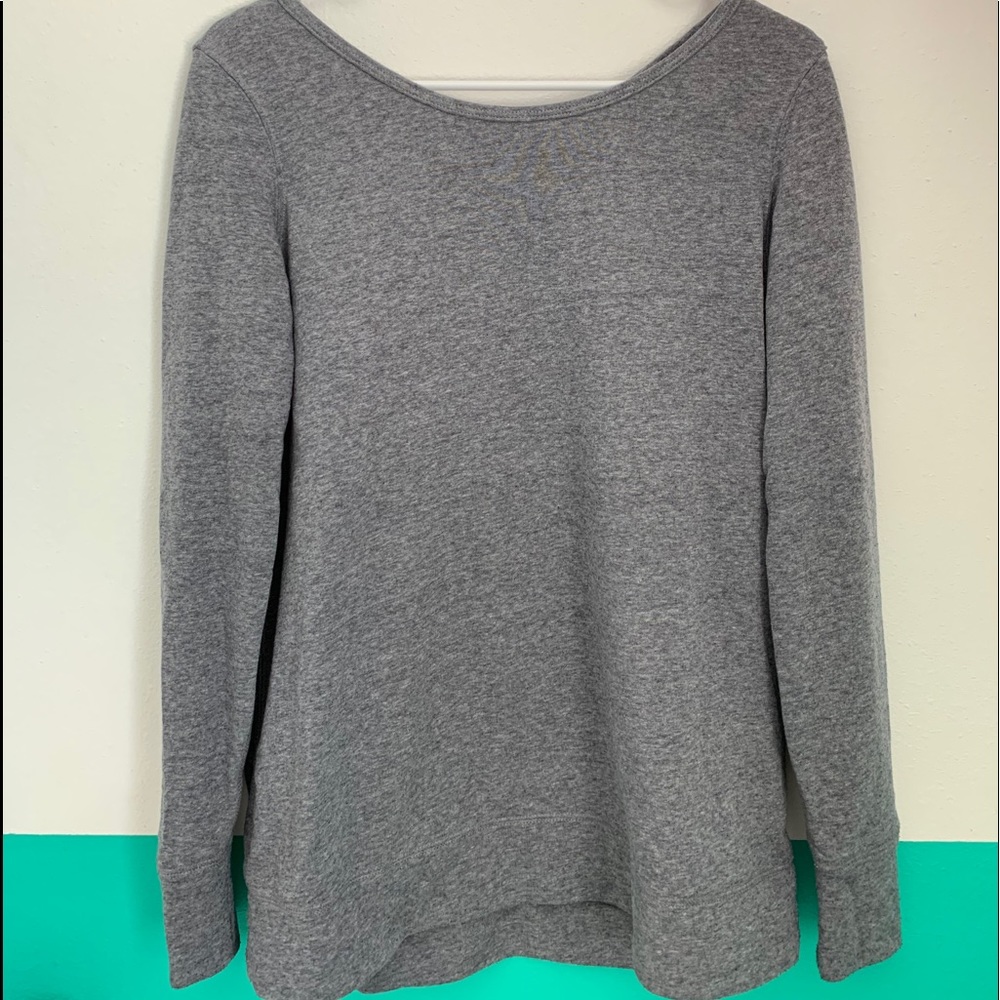 Old Navy Grey Open Back Sweater